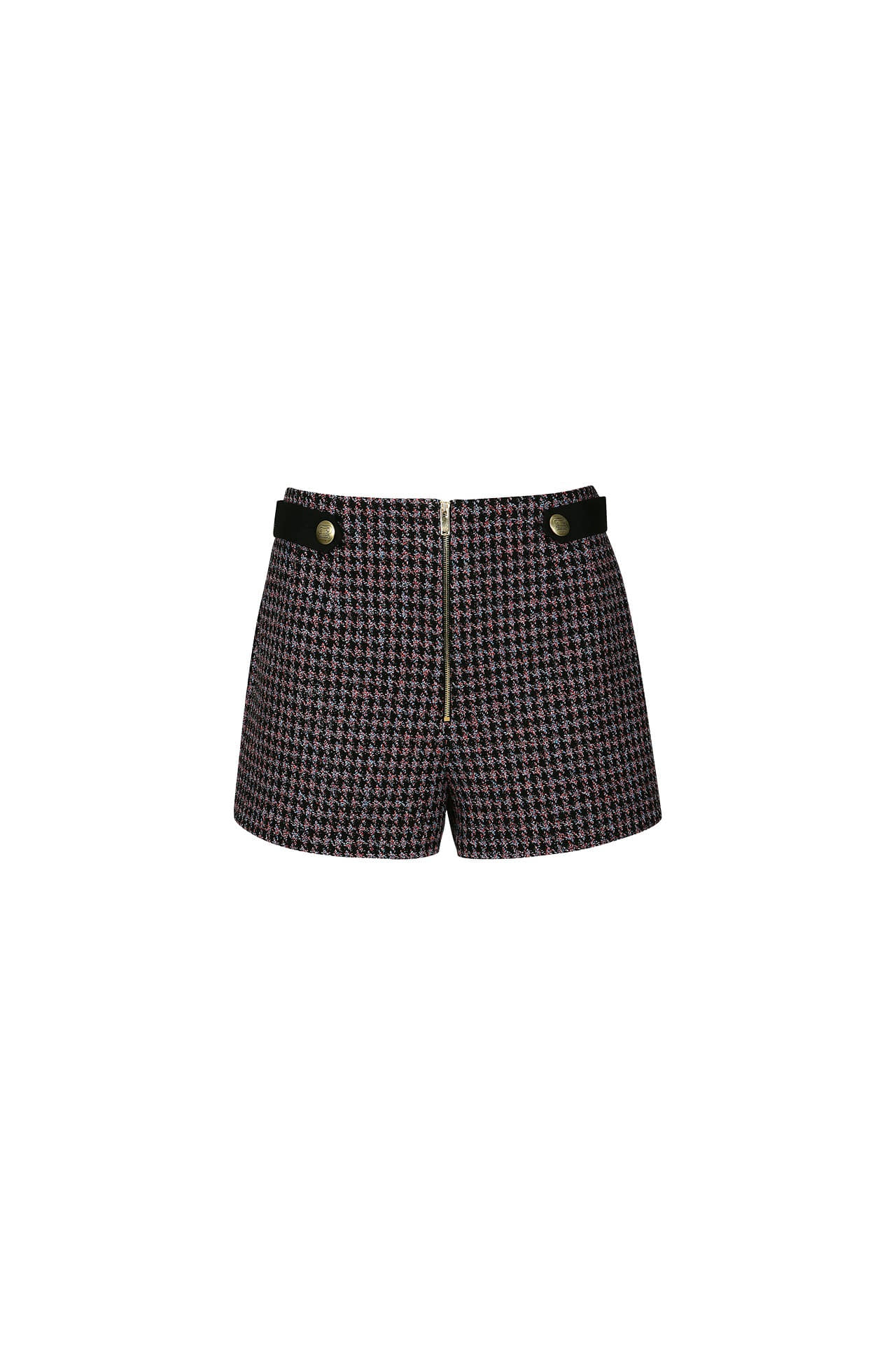 BUTTONED TWEED SHORTS